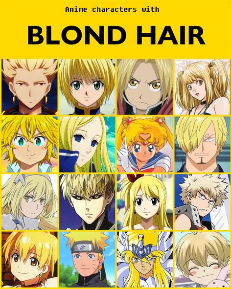 blonde anime characters